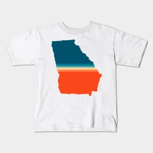 Georgia State Retro Map Kids T-Shirt